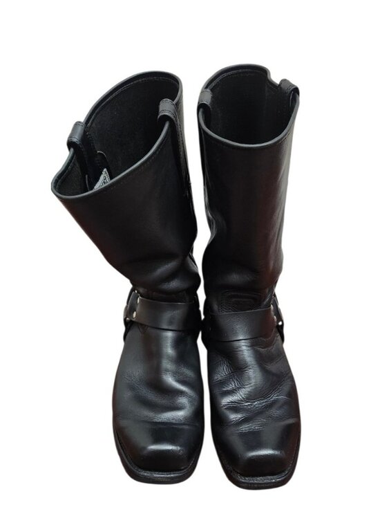 Frye Harness 12R Black Leather Engineer Biker Motorcycle Boots Men\'s Sz 10.5-11